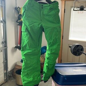 Burton boys large snow pants green/gray